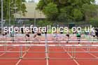 Girls Under-13s 70 metres hurdles, 2023 North Eastern Track and Field Champs., Middlesbrough Sports Village, Middlesbrough. Photo: David T. Hewitson/Sports for All Pics